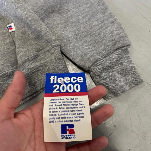 NWT vintage russel heather gray hoodie - Picture 2 of 6